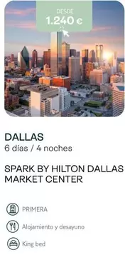 Oferta de Dallas por 1240€ en Tui Travel PLC