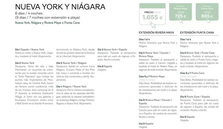 Oferta de Nueva York Y Niagara por 1655€ en Tui Travel PLC