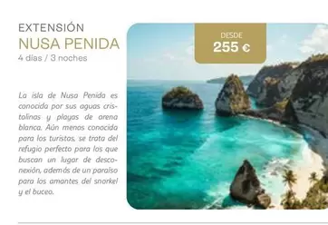 Oferta de Perfecto - Nusa Penida por 255€ en Tui Travel PLC