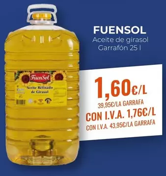 Oferta de Aceite De Girasol Garrafón por 1,6€ en CashDiplo