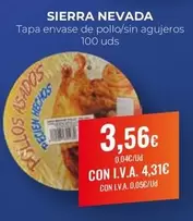 Oferta de Sierra - Tapa Envase De Pollo por 3,56€ en CashDiplo