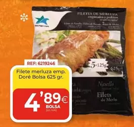 Oferta de Filete Merluza Emp Doré Bolsa por 4,89€ en CashDiplo