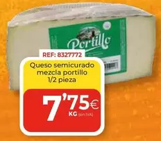 Oferta de Portillo - Queso Semicurado Mezcla por 7,75€ en CashDiplo