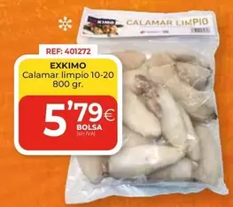 Oferta de Exkimo - Calamar Limpio 10-20 por 5,79€ en CashDiplo