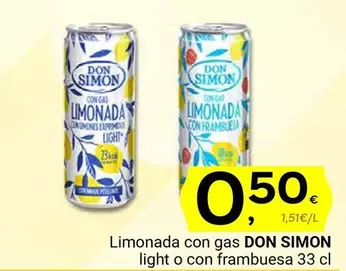 Oferta de Don Simón - Limonada Con Gas por 0,5€ en Supermercados Dani