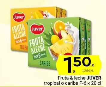 Oferta de Juver - Fruta & Leche Tropical O Caribe por 1,5€ en Supermercados Dani