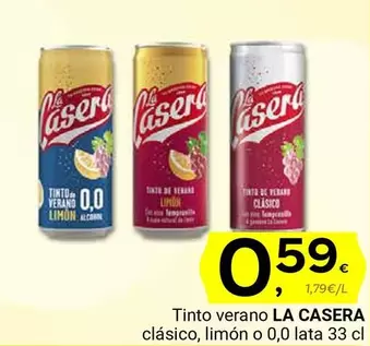 Oferta de La Casera - Tinto Verano Clasico, Limon O 0.0 por 0,59€ en Supermercados Dani