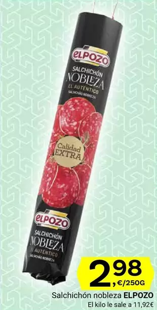 Oferta de Elpozo - Salchichon Nobleza por 2,98€ en Supermercados Dani