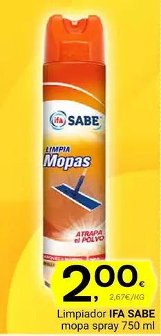 Oferta de Ifa sabe - Limpiador por 2€ en Supermercados Dani