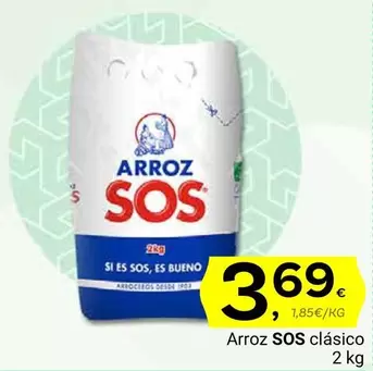 Oferta de Sos - Arroz Clasico por 3,69€ en Supermercados Dani