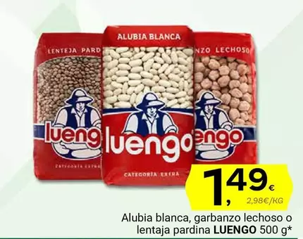 Oferta de Luengo - Alubia Blanca, Garbanzo Lechoso O Lentaja Pardina por 1,49€ en Supermercados Dani