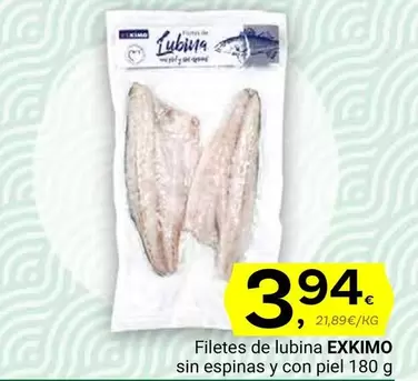 Oferta de Exkimo - Filetes De Lubina Sin Espinas Y Con Piel por 3,94€ en Supermercados Dani