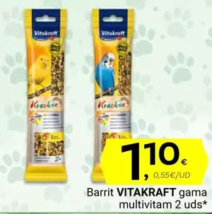 Oferta de Vitakraft - Barrit Gama Multivitam 2 Uds por 1,1€ en Supermercados Dani