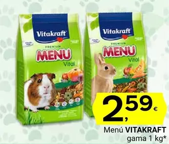 Oferta de Vitakraft - Menu por 2,59€ en Supermercados Dani