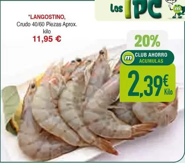 Oferta de Langostino por 11,95€ en Masymas