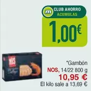 Oferta de Gambon por 1€ en Masymas