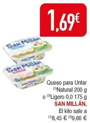 Oferta de San Millán - Queso Para Untar Natural por 1,69€ en Masymas