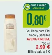 Oferta de Kinesia - Gel Bano Para Piel Seca Y Sensible por 0,8€ en Masymas