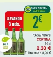 Oferta de Sidra Natural por 2,3€ en Masymas