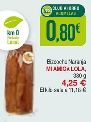 Oferta de Bizcocho Naranja por 4,25€ en Masymas