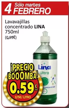 Oferta de Lina - Lavavajillas Concentrado por 0,59€ en SPAR