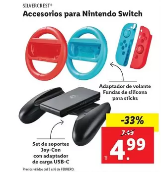 Oferta de SilverCrest - Accesorios Para Nintendo Switch por 4,99€ en Lidl