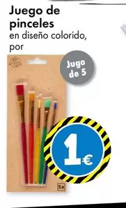 Oferta de Juego De Pinceles por 1€ en TEDi