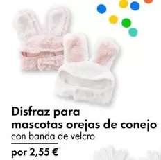 Oferta de Disfraz Para Mascotas Orejas De Conejo por 2,55€ en TEDi