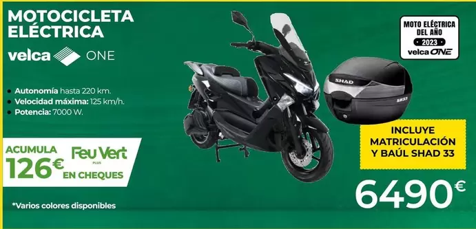 Oferta de One - Motocicleta Eléctrica en Feu Vert