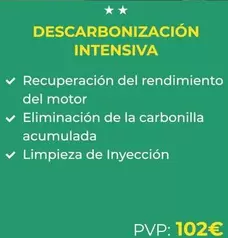 Oferta de Descarbonizacion Intensiva por 102€ en Feu Vert