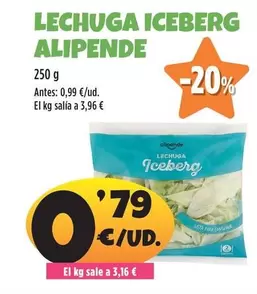 Oferta de Alipende - Lechuga Iceberg por 0,79€ en Ahorramas