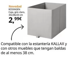 Oferta de Kosingen Caja, Gris Claro por 2,99€ en IKEA