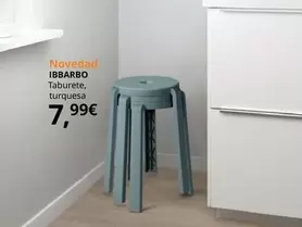 Oferta de IBBARBO Taburete, Turquesa por 7,99€ en IKEA