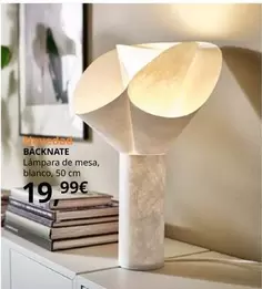 Oferta de Bäcknate Lámpara De Mesa, Blanco por 19,99€ en IKEA