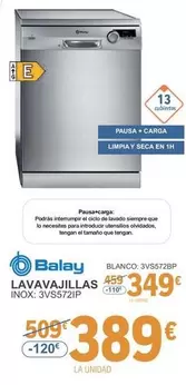 Oferta de Balay - Lavavajillas  por 349€ en E.Leclerc