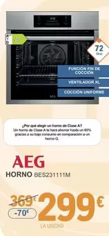 Oferta de Aeg - Horno  por 299€ en E.Leclerc