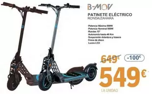 Oferta de B-Mov - Patinete Eléctrico  por 549€ en E.Leclerc