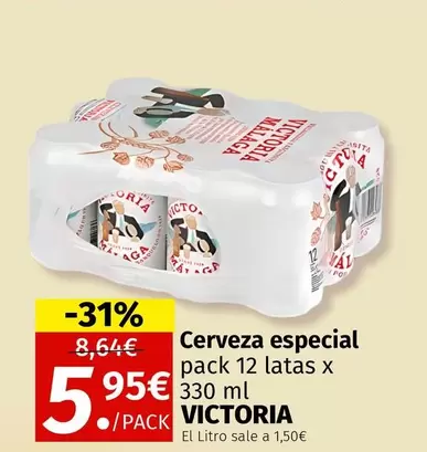 Oferta de Victoria - Cerveza Especial por 5,95€ en Maskom Supermercados