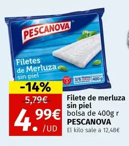 Oferta de Pescanova - Filete De Merluza Sin Piel por 4,99€ en Maskom Supermercados