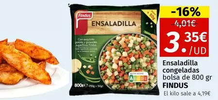 Oferta de Findus - Ensaladilla Congeladas por 3,35€ en Maskom Supermercados