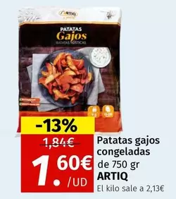 Oferta de Artiq - Patatas Gajos Congeladas por 1,6€ en Maskom Supermercados