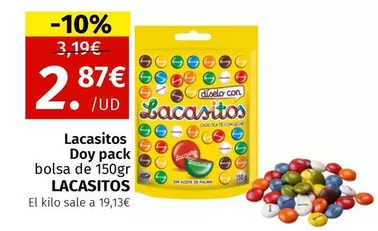 Oferta de Lacasitos - Lacasitos Doy Pack por 2,87€ en Maskom Supermercados