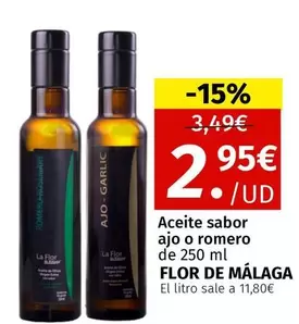 Oferta de Aceite Sabor Ajo O Romero/ Flor De Malaga por 2,95€ en Maskom Supermercados