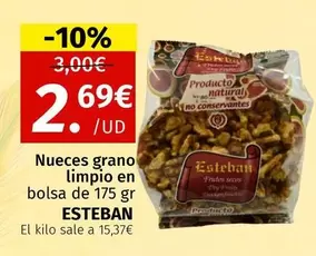 Oferta de Nueces Grano Limpio En Bolsa/ Esteban por 2,69€ en Maskom Supermercados