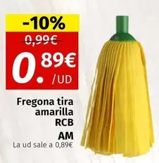 Oferta de Fregona Tira Amarilla Rcb/ Am por 0,89€ en Maskom Supermercados