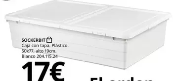 Oferta de Blanco - Caja Con Tapa, Plástico, 50x77, Alto 19cm, por 17€ en IKEA
