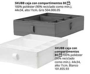 Oferta de Blanco - Skubb Caja Con Compartimentos por 8€ en IKEA