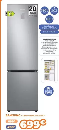 Oferta de Samsung - Combi RB38C776CS9/EF por 699€ en Pascual Martí