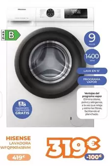 Oferta de Hisense - Lavadora  por 319€ en Pascual Martí