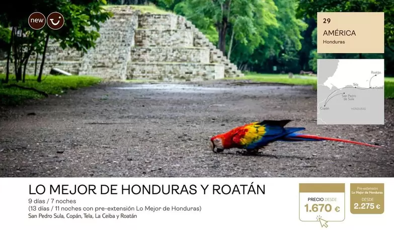 Oferta de San - Lo Mejor De Honduras Y Roatán por 167€ en Tui Travel PLC